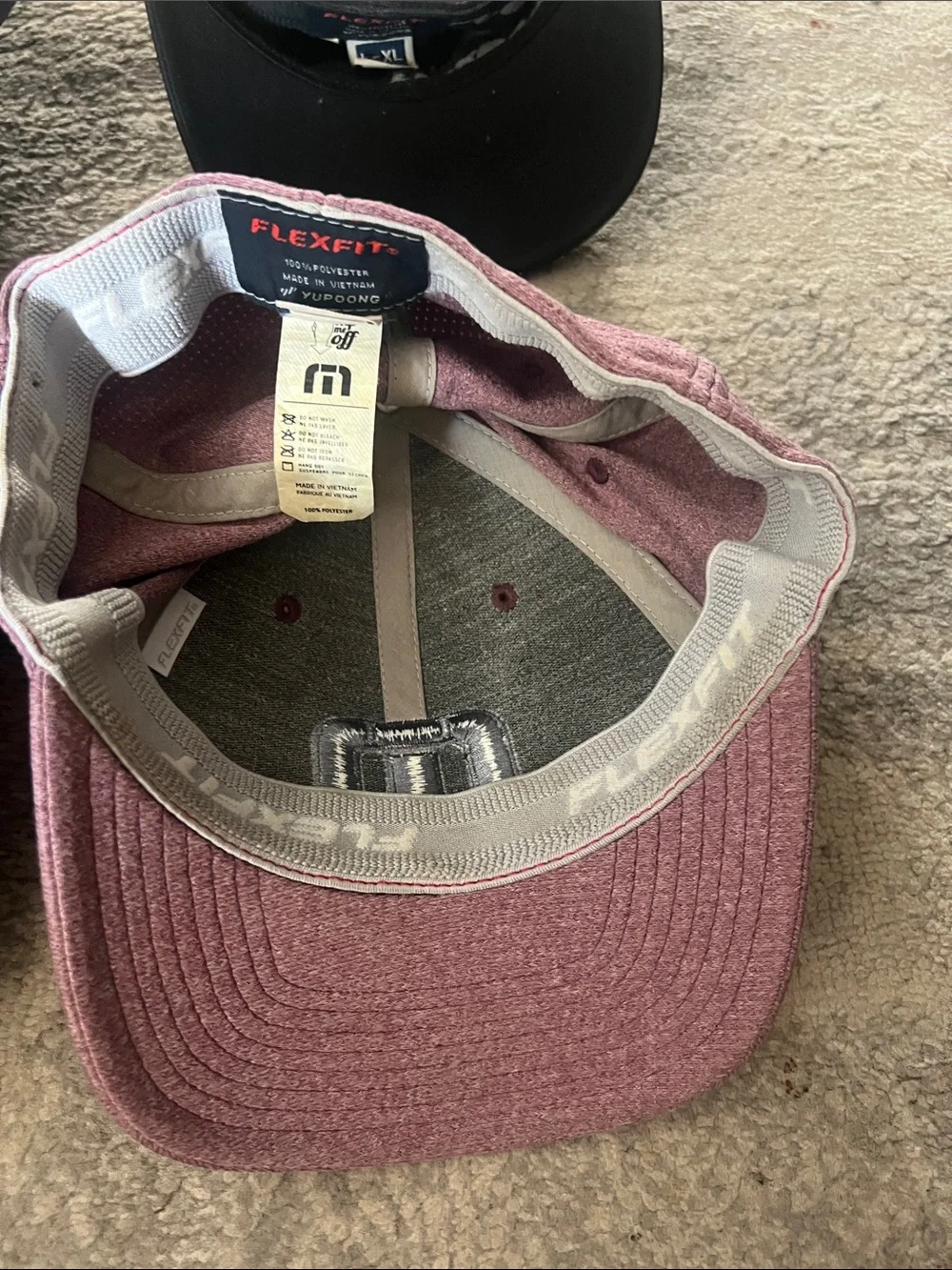 BUNDLE Travis Matthew 'M' Logo Baseball Flexfit Hat Cap - Black Gray Pink Navy
